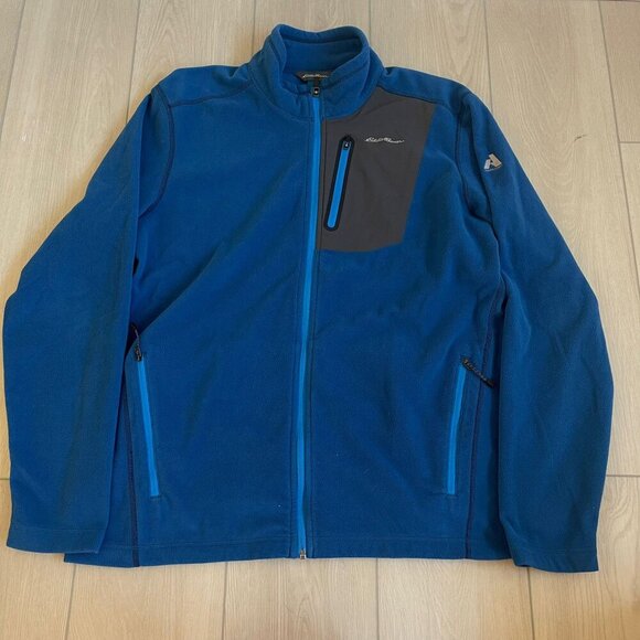 Eddie Bauer First Ascent Mens 1/4 Zip Sweater Lot of 2 BLue/Red Large Athleisure - Picture 2 of 11